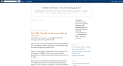 Desktop Screenshot of anointednationalist.blogspot.com