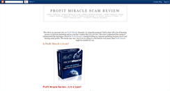 Desktop Screenshot of profit-miracle-scam-review.blogspot.com