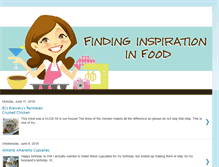 Tablet Screenshot of findinginspirationinfood.blogspot.com