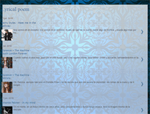 Tablet Screenshot of lyricalpoem.blogspot.com