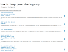 Tablet Screenshot of howtochangepowersteeringpump.blogspot.com