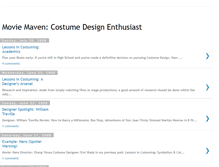 Tablet Screenshot of moviemavencostumedesign.blogspot.com