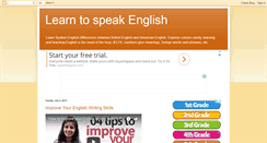 Desktop Screenshot of learnspeakingenglish.blogspot.com