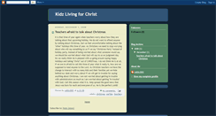 Desktop Screenshot of kidzlivingforchrist.blogspot.com