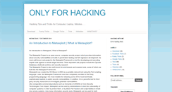Desktop Screenshot of onlyforhacking.blogspot.com