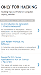 Mobile Screenshot of onlyforhacking.blogspot.com