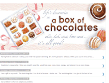 Tablet Screenshot of aboxofchocolatesbook.blogspot.com