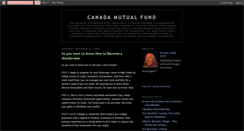 Desktop Screenshot of canada-mutual-fund.blogspot.com