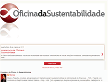 Tablet Screenshot of oficinadasustentabilidade.blogspot.com