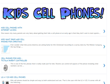 Tablet Screenshot of kidscellphonesguide.blogspot.com