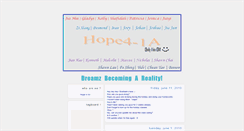 Desktop Screenshot of hopefouronea.blogspot.com