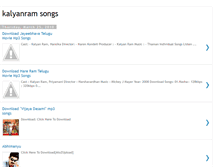 Tablet Screenshot of freedownloadkalyanramsongs.blogspot.com