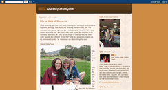 Desktop Screenshot of onestepatathyme.blogspot.com