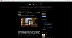 Desktop Screenshot of micahsimssays.blogspot.com