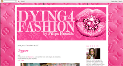 Desktop Screenshot of dying-for-fashion.blogspot.com