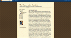 Desktop Screenshot of conservativeclassicist.blogspot.com