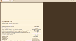 Desktop Screenshot of itznewstome.blogspot.com