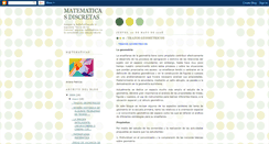 Desktop Screenshot of matesdiscretas.blogspot.com