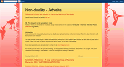 Desktop Screenshot of non-duality-advaita-english.blogspot.com