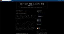 Desktop Screenshot of dontgettooclosetothefurnace.blogspot.com