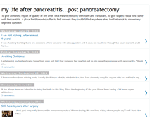 Tablet Screenshot of mylifeafterpancreatitis.blogspot.com