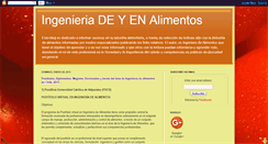 Desktop Screenshot of ingenieriadeyenalimentos.blogspot.com