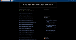 Desktop Screenshot of onenettechnology-domain.blogspot.com