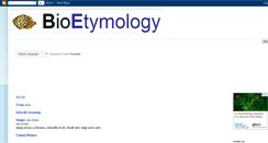 Desktop Screenshot of bioetymology.blogspot.com