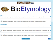 Tablet Screenshot of bioetymology.blogspot.com