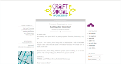 Desktop Screenshot of craftsocialworkshop.blogspot.com