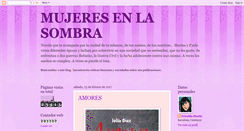 Desktop Screenshot of mujeresenlasombra.blogspot.com