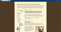 Desktop Screenshot of jabberwokabout.blogspot.com