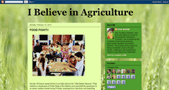 Desktop Screenshot of ibelieveinthefutureofagriculture.blogspot.com