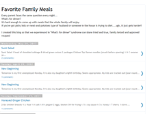 Tablet Screenshot of favoritefamilymeals.blogspot.com
