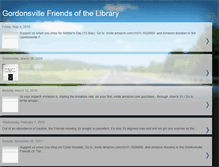 Tablet Screenshot of gordonsvillefriendsofthelibrary.blogspot.com