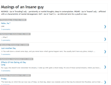 Tablet Screenshot of musingsofaninsaneguy.blogspot.com