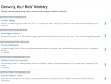 Tablet Screenshot of growingyourkidsministry.blogspot.com