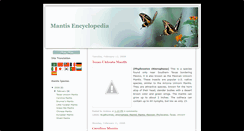 Desktop Screenshot of mantisencyclopedia.blogspot.com