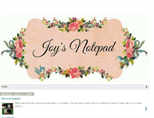 Tablet Screenshot of joysnotepad.blogspot.com