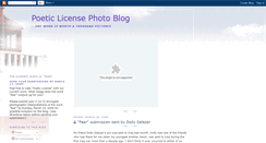 Desktop Screenshot of poeticlicensephoto.blogspot.com