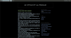 Desktop Screenshot of le-stylo-et-la-feuille.blogspot.com