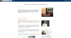 Desktop Screenshot of drinksbeforedinner.blogspot.com