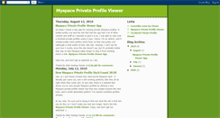 Desktop Screenshot of myspaceprivateprofileviewer.blogspot.com