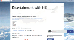 Desktop Screenshot of nik-entertainment.blogspot.com