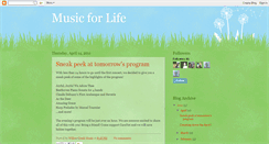 Desktop Screenshot of musicforlifeconcert.blogspot.com