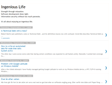 Tablet Screenshot of ingeniouslife.blogspot.com