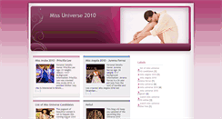 Desktop Screenshot of missuniverse-2010.blogspot.com