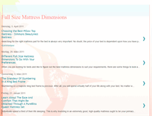 Tablet Screenshot of fullsizemattressdimensions.blogspot.com