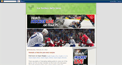 Desktop Screenshot of icehockeydailynews.blogspot.com