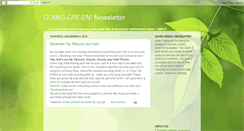 Desktop Screenshot of goingreennews.blogspot.com